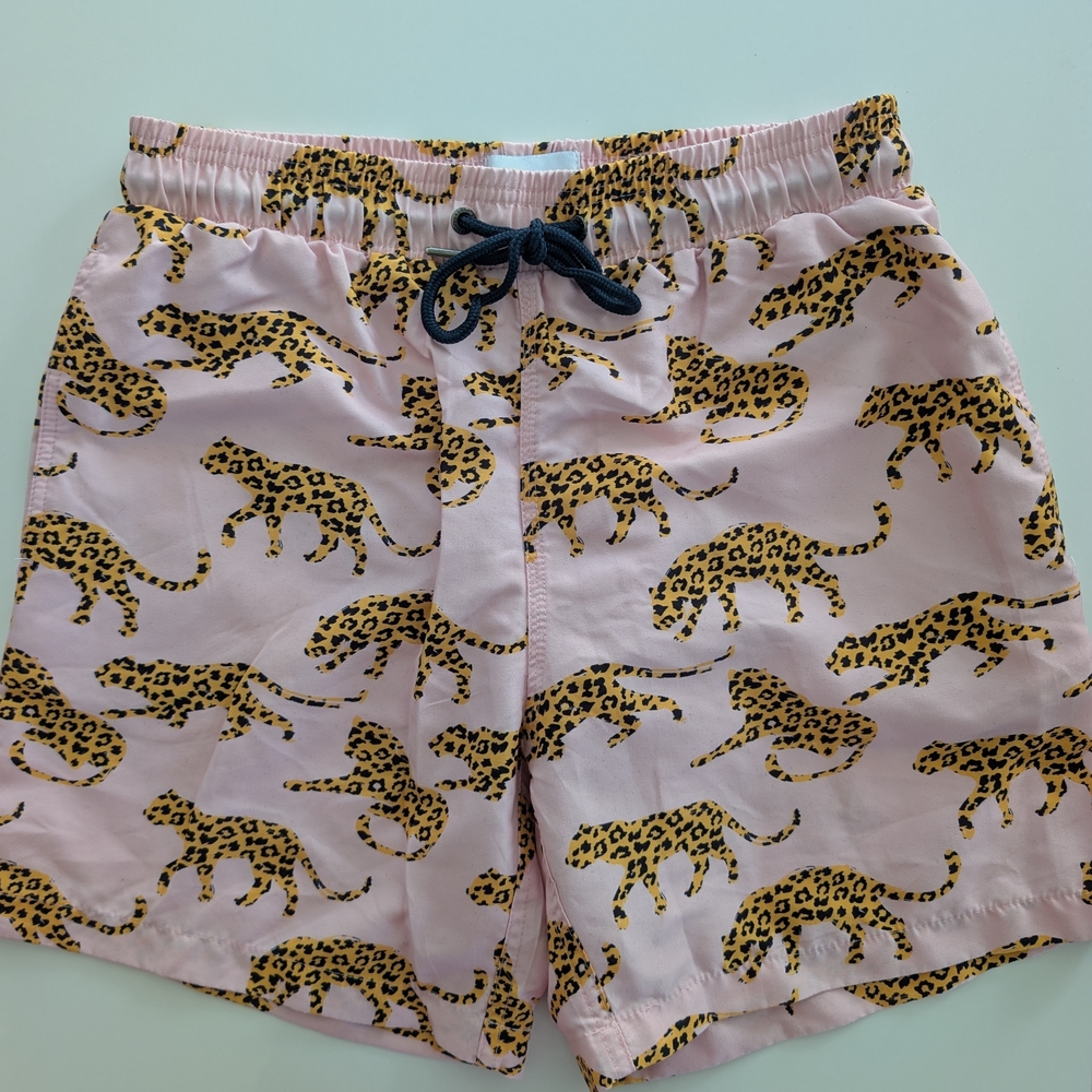 Allfenix Leopard Print Swim Trunks for Men